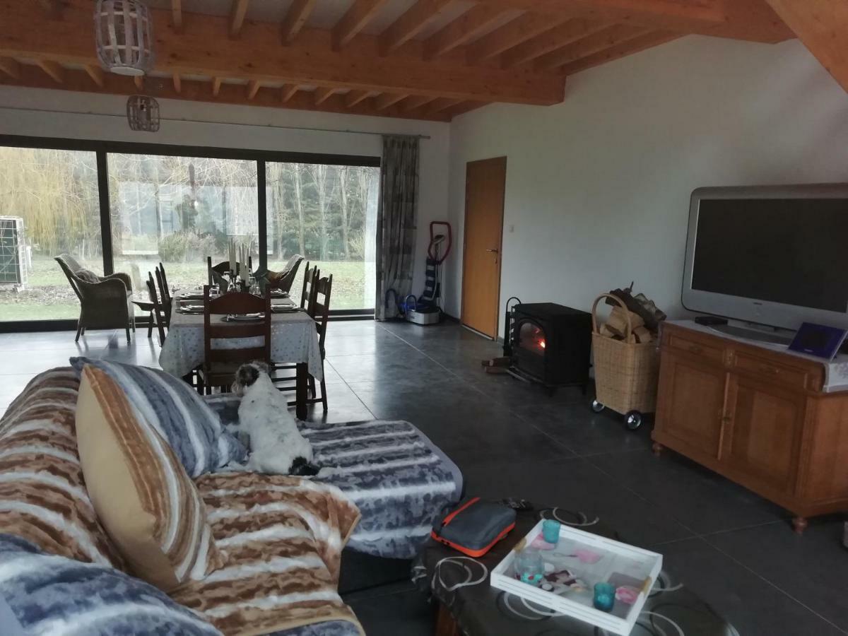 Florennes Gite Neuf 150 M2 Devant Un Grand Lac Prive De 2 Hectares Poissonneux Au Milieu Des Bois Kültér fotó